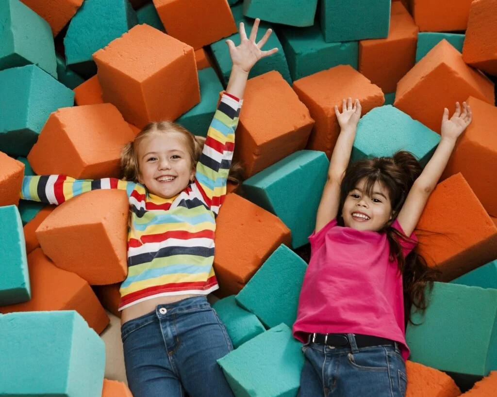 Children playing in indoor playground